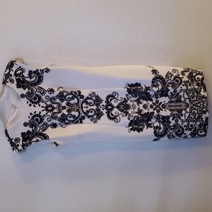 Liz Claiborne Black and Off White Dress